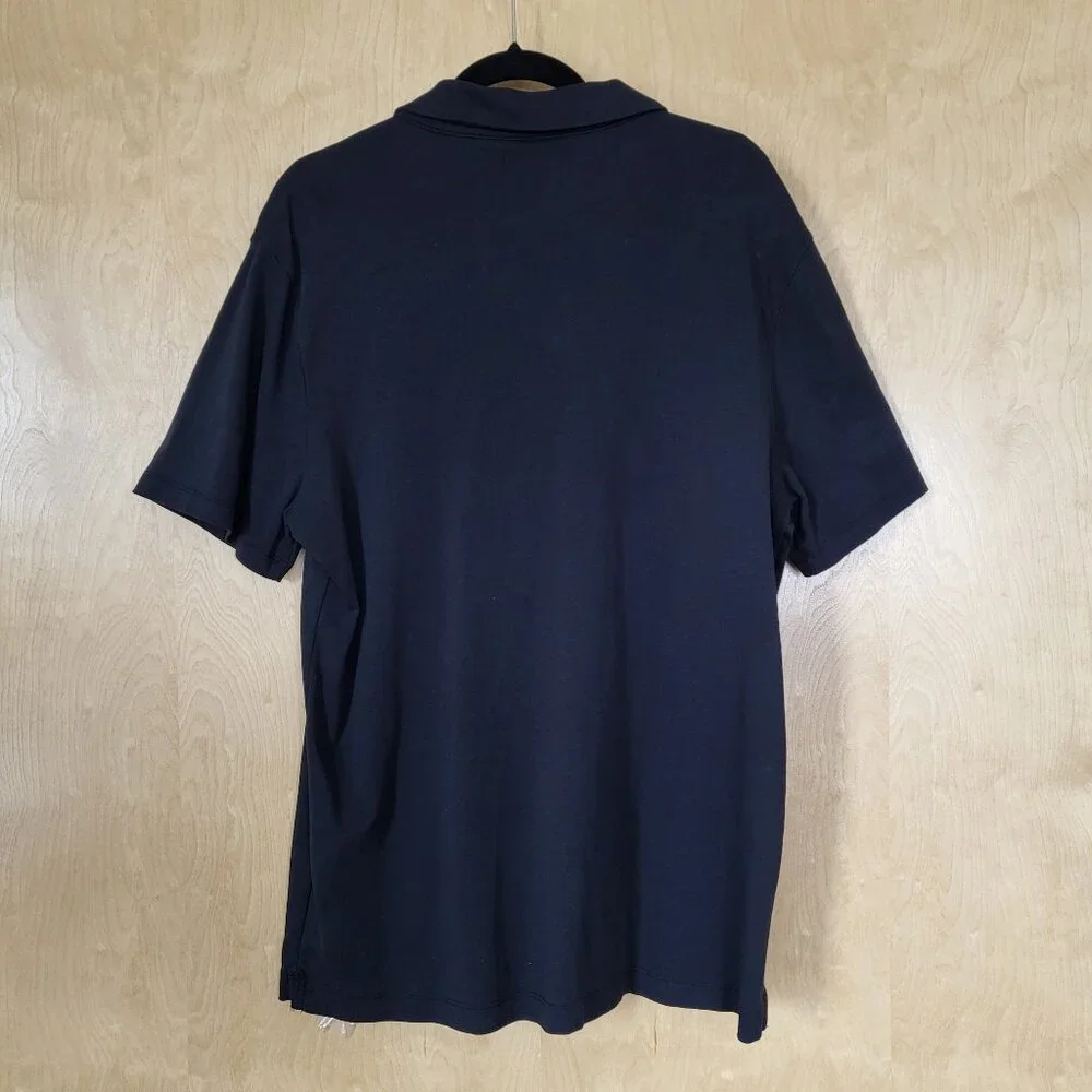 Banana Republic Knit Cotton Polo Shirt Black Size XL